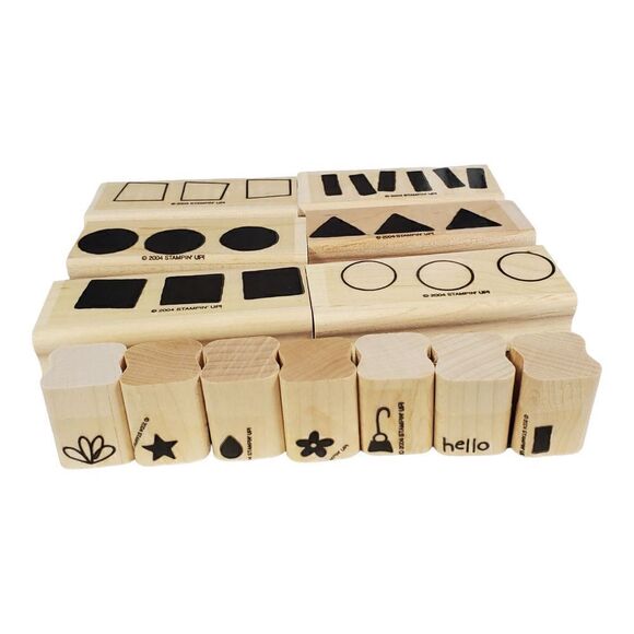 Stampin’ Up Lot Of 21 Various Rubber Stamp Sets Words Shapes Boho Background - Picture 5 of 12